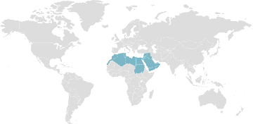 Weltkarte der Mitgliedsländer: GAFTA - Große arabische Freihandelszone