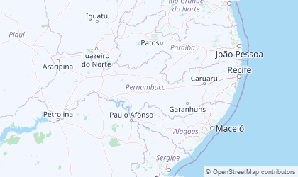 Landkarte von Pernambuco
