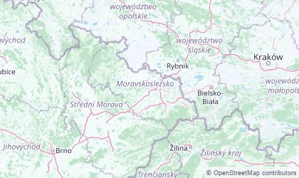 Landkarte von Mährisch-Schlesien