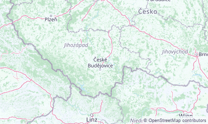 Landkarte von Südböhmen