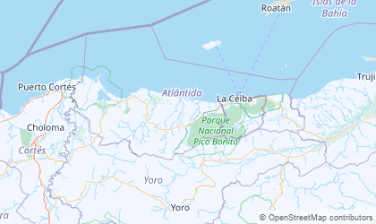 Landkarte von Atlántida