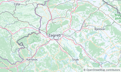 Landkarte von Zagrebacka
