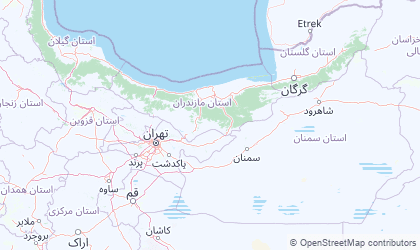 Landkarte von Teheran