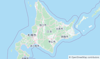 Landkarte von Hokkaidō