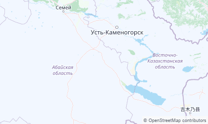 Landkarte von East Kazakhstan