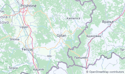 Landkarte von Gjilan