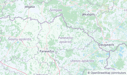 Landkarte von Panevezys