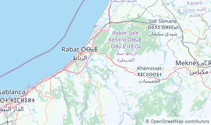 Landkarte von Rabat-Salé-Zemmour-Zaër