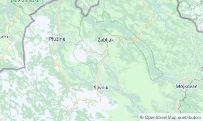 Landkarte von Nordwest-Montenegro