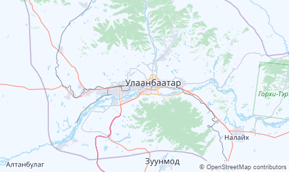 Landkarte von Ulaanbaatar