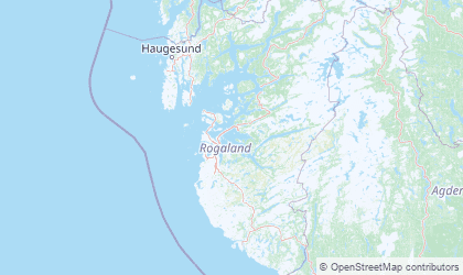 Landkarte von Rogaland