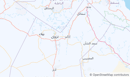 Landkarte von Muhafazat ad Dakhiliyah