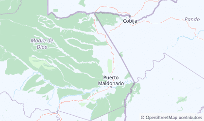 Landkarte von Madre de Dios