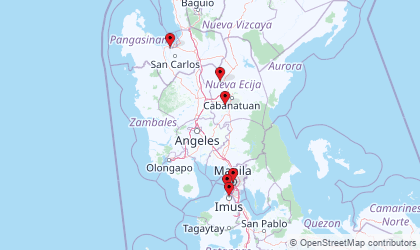 Landkarte von Central Luzon