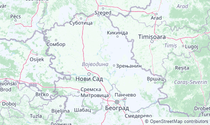 Landkarte von Vojvodina
