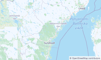Landkarte von Västernorrland
