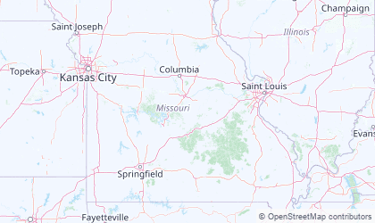 Landkarte von Missouri