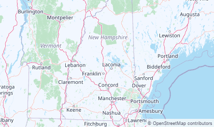 Landkarte von New Hampshire
