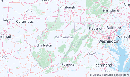 Landkarte von West Virginia
