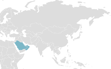 Weltkarte der Mitgliedsländer: GCC - Gulf Cooperation Council