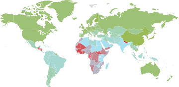 IQ-Verteilung auf der Weltkarte