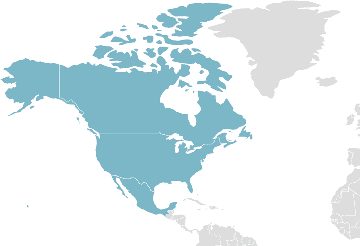 Weltkarte der Mitgliedsländer: NAFTA - Nordamerikanisches Freihandelsabkommen