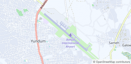 Banjul International Airport auf der Landkarte