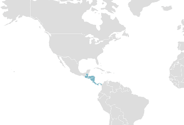 Weltkarte der Mitgliedsländer: CACM - Central American Common Market