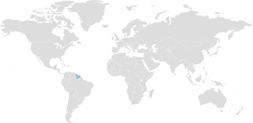 Weltkarte der Mitgliedsländer: CARICOM - Karibische Gemeinschaft