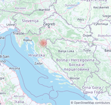 Jüngste Erdbeben in Kroatien