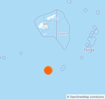 Jüngste Erdbeben in Fidschi
