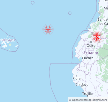 Jüngste Erdbeben in Ecuador