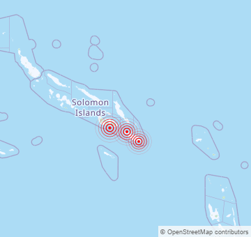 Jüngste Erdbeben in Salomonen