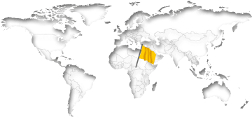 die Zentralafrikanische Republik auf der Weltkarte