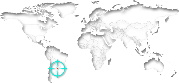 Uruguay auf der Weltkarte
