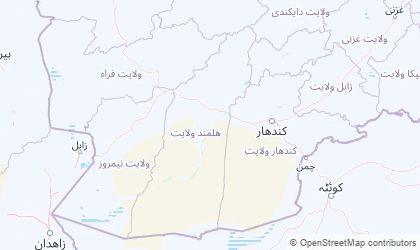 Landkarte von Südwest-Afghanistan