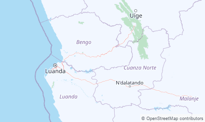 Landkarte von Großraum Luanda