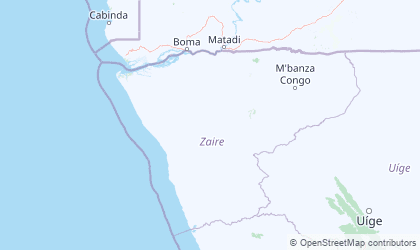 Landkarte von Zaire