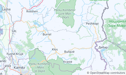Landkarte von Dibër
