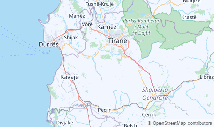 Landkarte von Tiranë