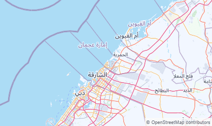 Landkarte von Ajman