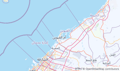 Landkarte von Umm al Qaywayn