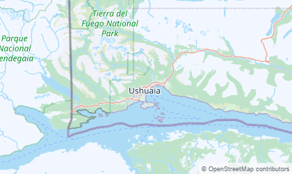 Landkarte von Tierra del Fuego