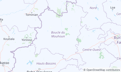 Landkarte von Boucle du Mouhoun