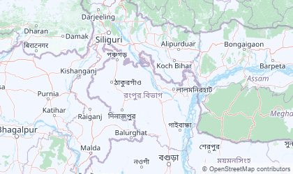 Landkarte von Rangpur Division