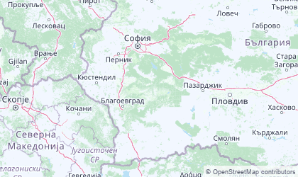 Landkarte von Südwest / Sofia