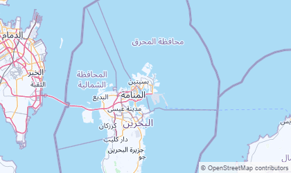 Landkarte von Muharraq-Gouvernement