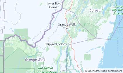 Landkarte von Orange Walk