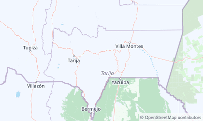 Landkarte von Tarija