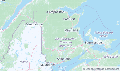 Landkarte von New Brunswick